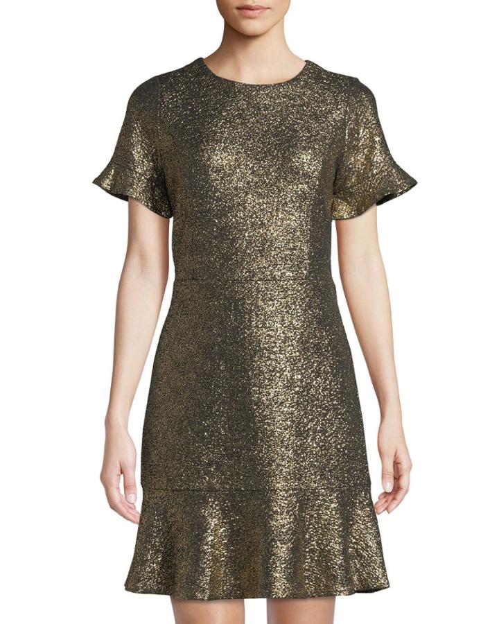 Flare Short Sleeve Gold-foil