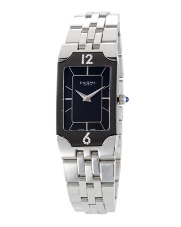 Rectangular Watch W/ Diamonds & Bracelet