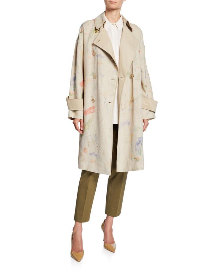 Laurita Modern Muse Linen Trench Coat