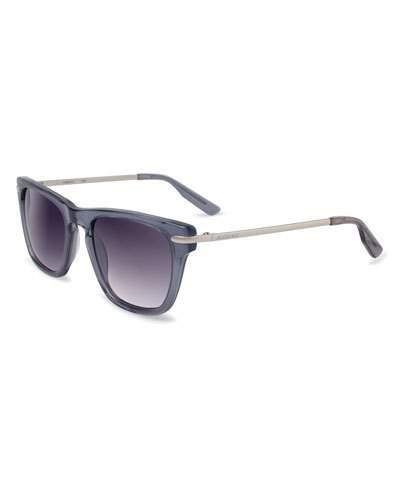 Dani Square Plastic Sunglasses, Gray