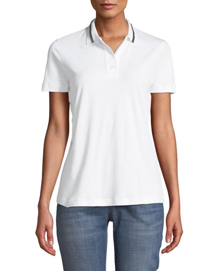 Monili-beaded Jersey Polo