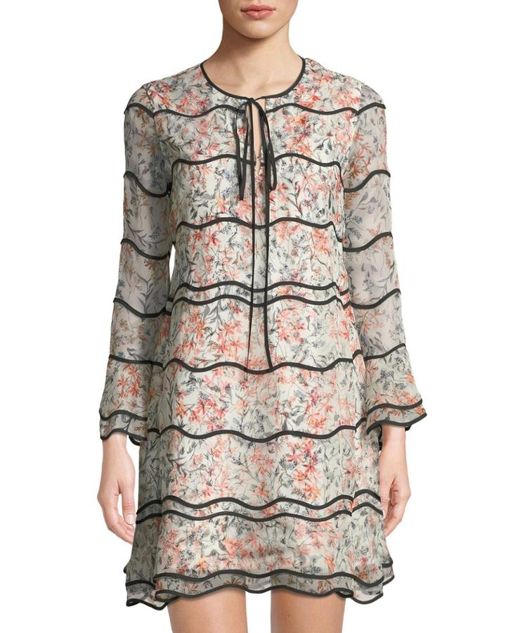 Svetlana Tiered Bell-sleeve Dress