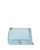 Edie Quilted Leather Crossbody Bag, Powder Blue