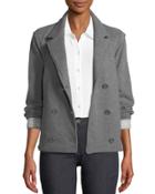 Double-breasted Stretch-cotton Blazer