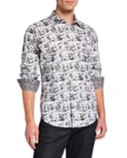 Men's Classic-fit Albury Abstract Long-sleeve