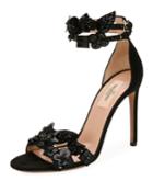 Metallic Pop Flowers Suede D'orsay