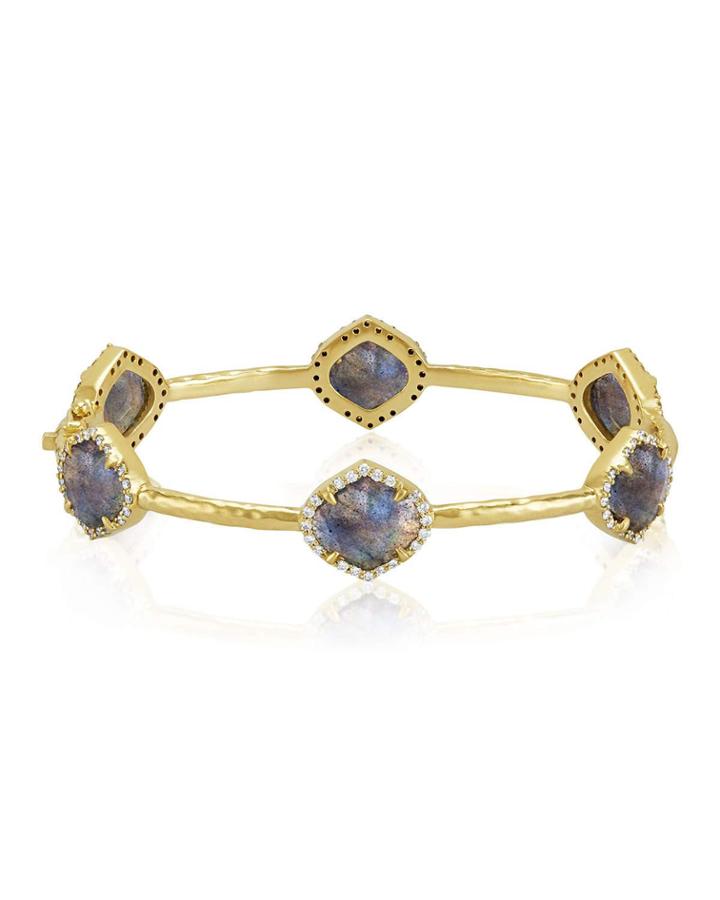 Pallavi Labradorite & Diamond Station Bracelet