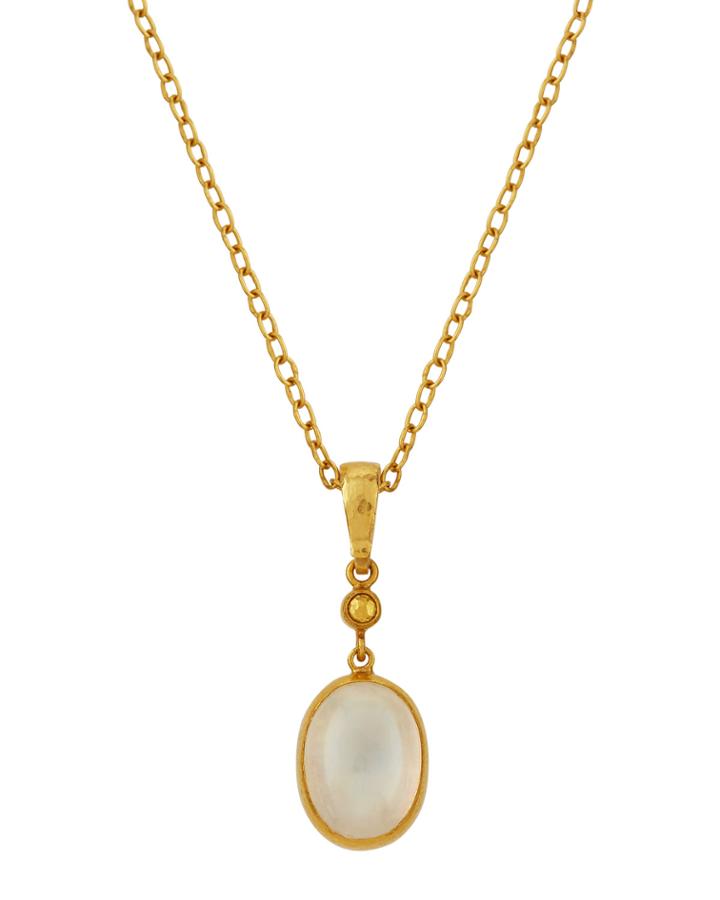 Medium Amulet Hue Moonstone Pendant Necklace