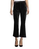 Velvet Bell-bottom Pants