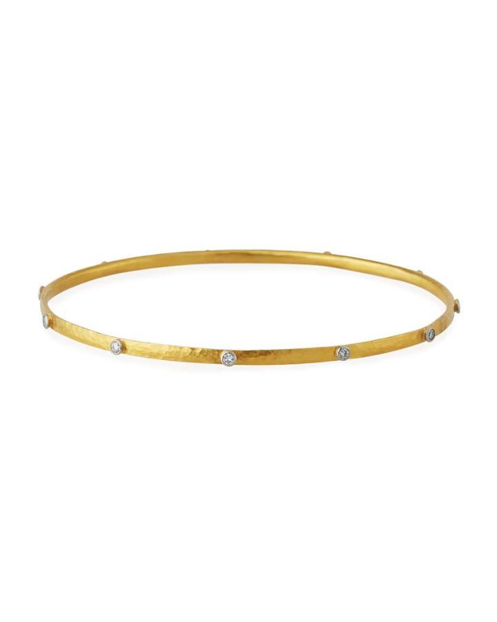 24k Gold Constellation Bangle Bracelet
