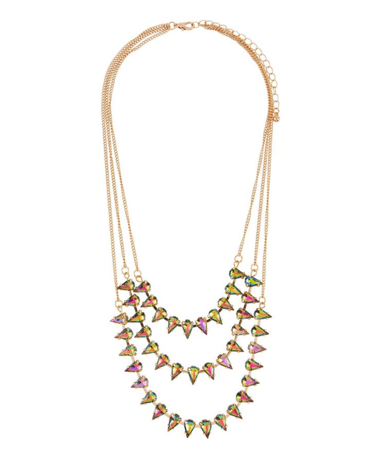 Triple-layer Teardrop Necklace
