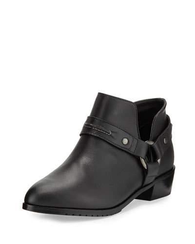 Vermont Leather Harness Bootie, Black