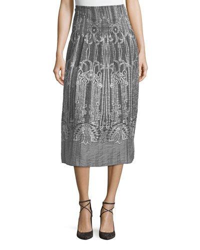 High-waisted Jacquard