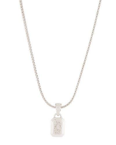 Classic Chain Diamond Octagon Pendant Necklace