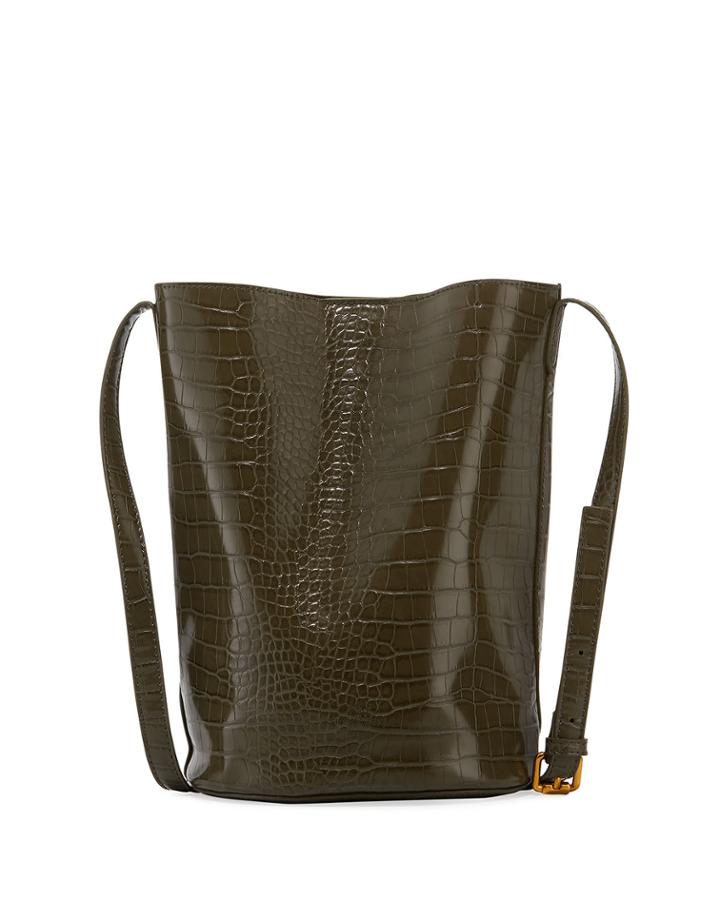Mock Croc Bucket Bag