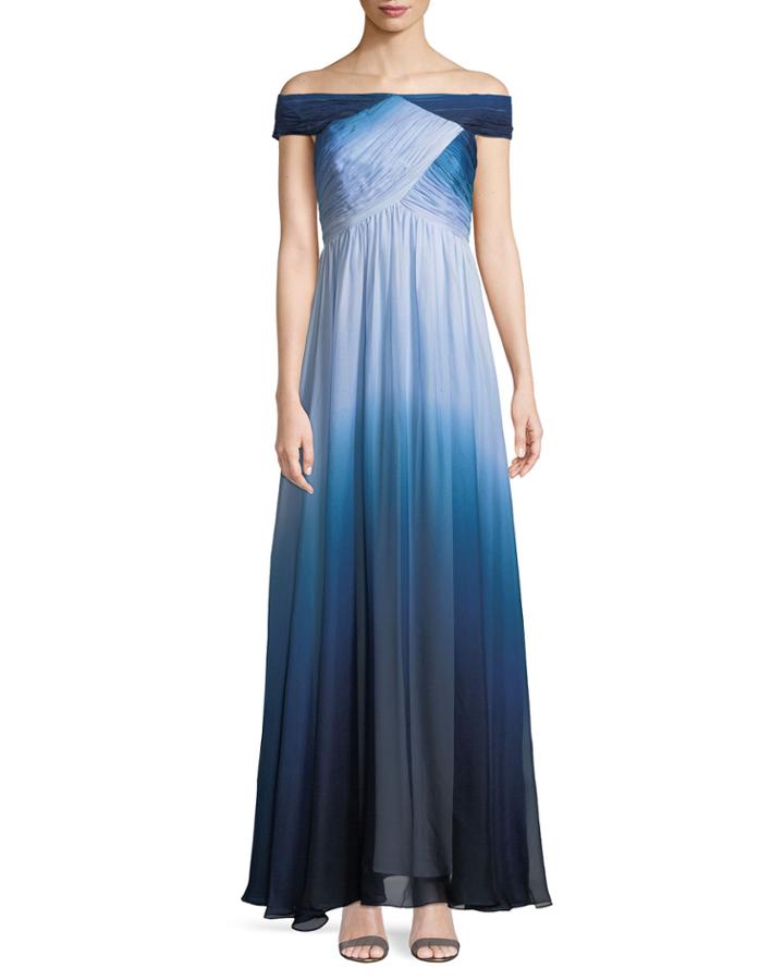 Arizona Tie-dye Off-the-shoulder Gown