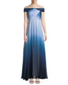 Arizona Tie-dye Off-the-shoulder Gown