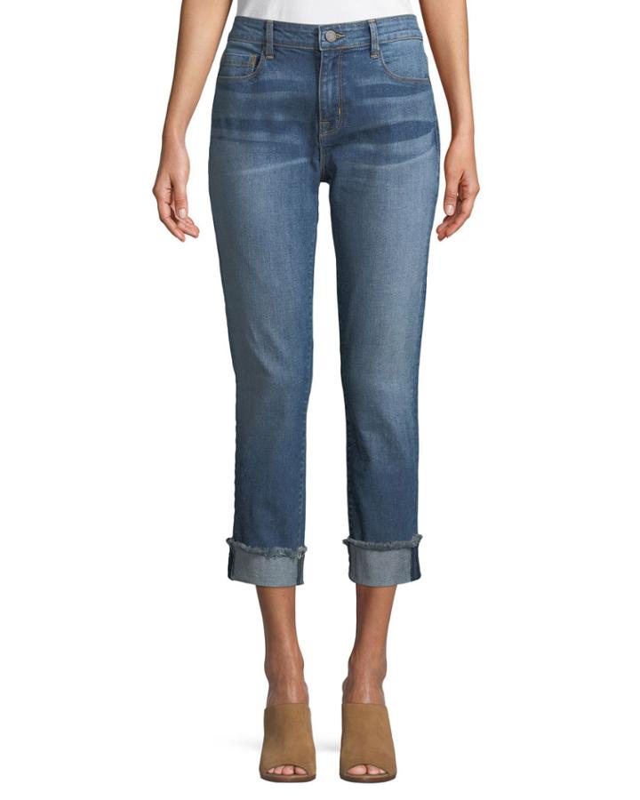 Anti-fit Rolled-cuffs Crop Jeans