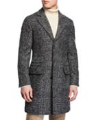 Men's Plaid Alpaca-blend Coat