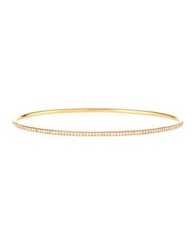Lula 18k Yellow Gold Pave Diamond Eternity Bangle Bracelet