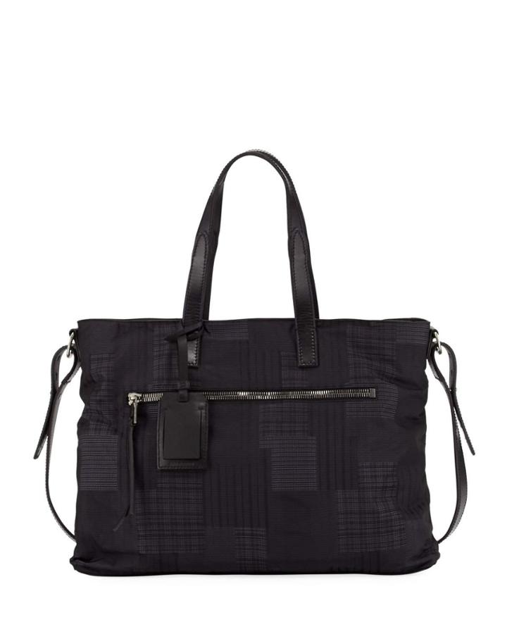 Plaid-print Nylon