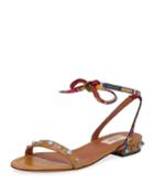 Rockstud Ankle-tie Leather