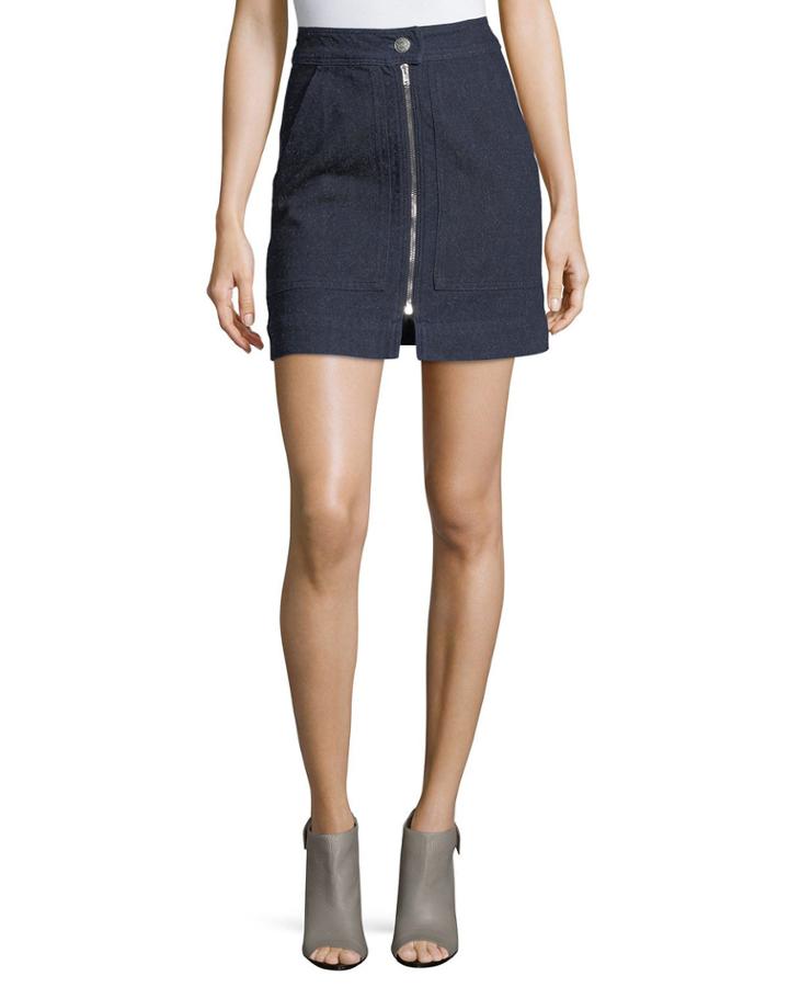 Penelope Denim Zip-front