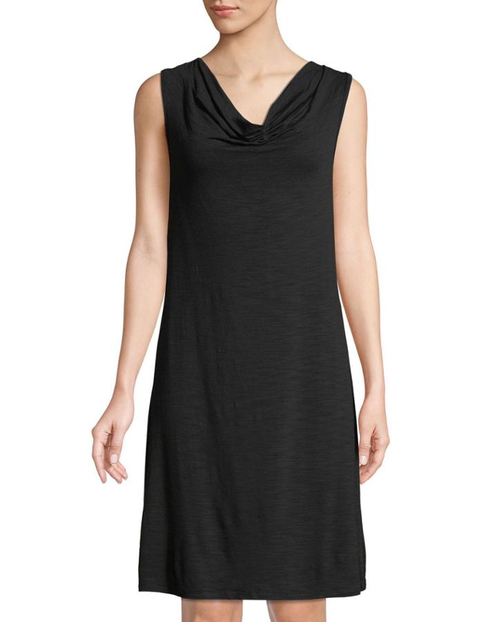 Cowl-neck Embroidered Back