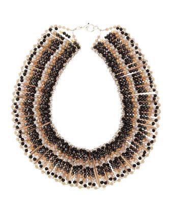 Panacea Crystal Beaded Collar Necklace