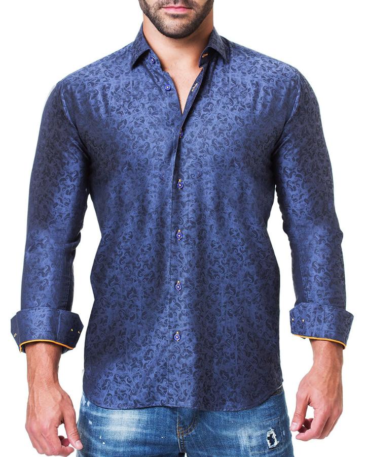 Men's Shaped-fit Fibonacci Stroke Print