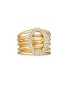 18k Cherish Link Multi-band Ring W/ Diamonds