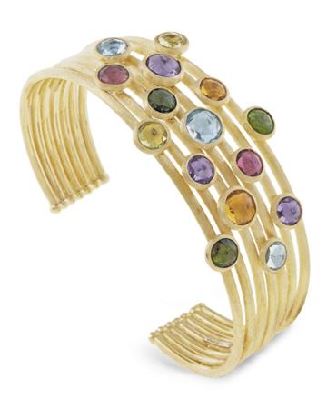 Jaipur Mixed Stone Seven-row Bangle Bracelet