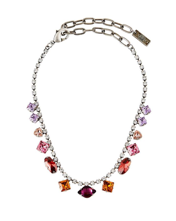 Multicolor Crystal Choker Necklace