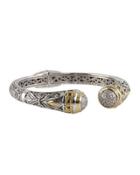 Asteri Hinged Cuff Bracelet W/ Pave White Diamonds