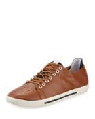 Voila Leather Lace-up Sneaker, Cognac