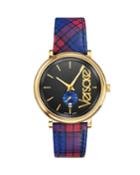 Men's Circle The Clans Gold Ip Watch W/ Tartan