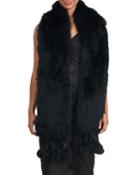 Feathered Fur Boa Stole W/ Removable