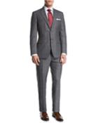Windowpane Wool-silk Two-piece