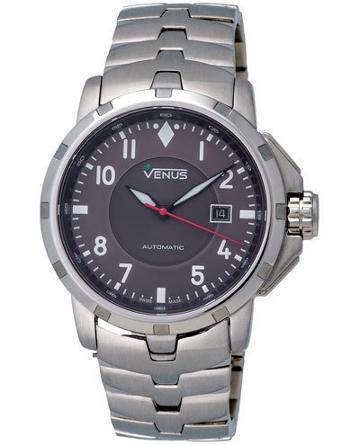 Time-date Gent Watch W/ Bracelet, Gray
