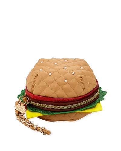 Burger Zip Wristlet Bag