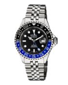 Men's 43mm Wall Street Diver Watch W/ Bracelet, Black/blue