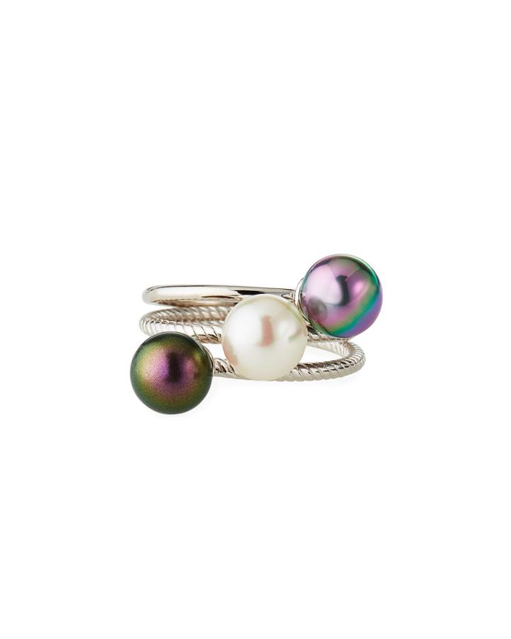 8mm Pearly Rings, Set Of