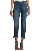 Slim-fit Cropped Denim Jeans, Blue