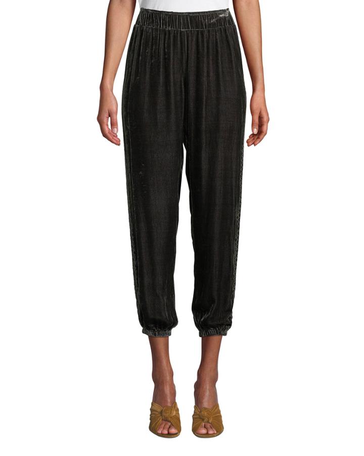 Plus Size Aurora Velvet Jogger Pants