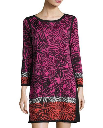 Starflower Knit Shift Dress,