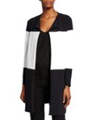 Sibylle Colorblock Open-front Jacket