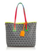 Marlborough Limited Edition Iphis Printed Canvas Tote Bag, Neon