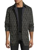 Revell Short Geometric-pattern Nylon Trench Coat