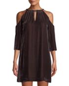 Eden Velvet Cold-shoulder