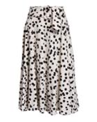 Polka-dot Belted Midi A-line
